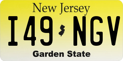 NJ license plate I49NGV