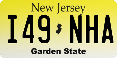 NJ license plate I49NHA