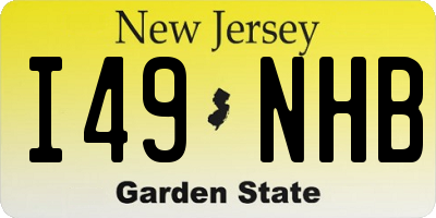 NJ license plate I49NHB