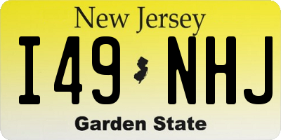 NJ license plate I49NHJ