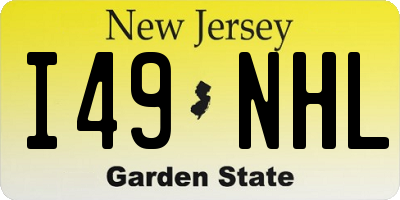 NJ license plate I49NHL