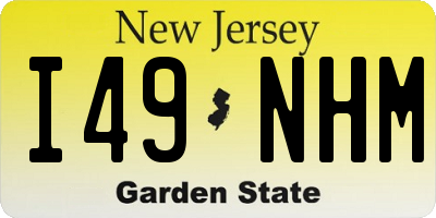 NJ license plate I49NHM