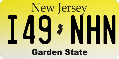NJ license plate I49NHN