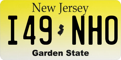 NJ license plate I49NHO