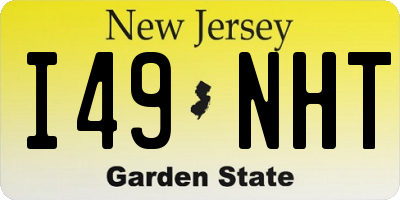 NJ license plate I49NHT