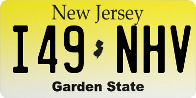 NJ license plate I49NHV
