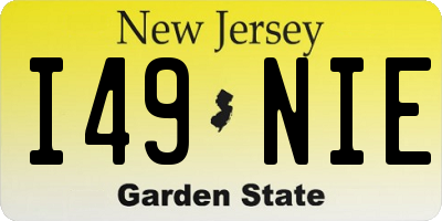 NJ license plate I49NIE