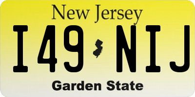 NJ license plate I49NIJ