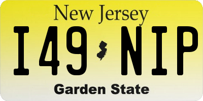 NJ license plate I49NIP