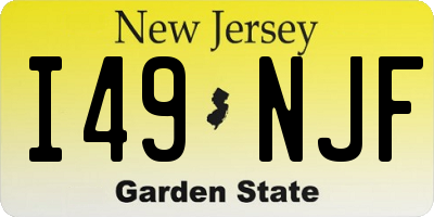 NJ license plate I49NJF