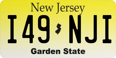 NJ license plate I49NJI
