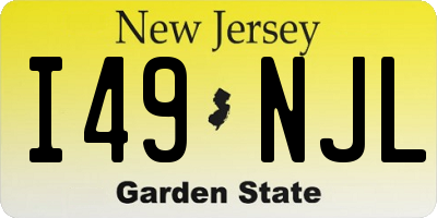 NJ license plate I49NJL