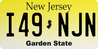 NJ license plate I49NJN