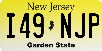 NJ license plate I49NJP