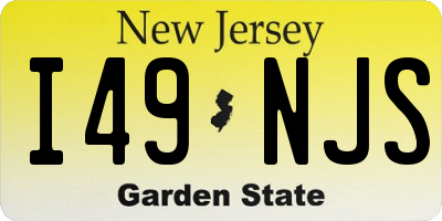 NJ license plate I49NJS