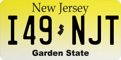 NJ license plate I49NJT