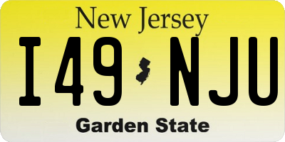 NJ license plate I49NJU