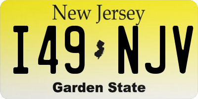 NJ license plate I49NJV