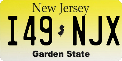NJ license plate I49NJX