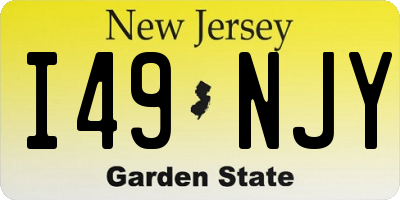NJ license plate I49NJY