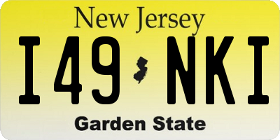 NJ license plate I49NKI