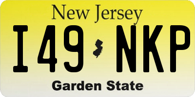 NJ license plate I49NKP