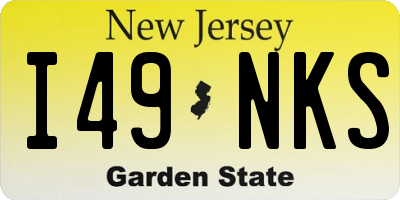 NJ license plate I49NKS