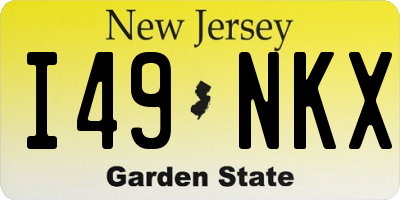 NJ license plate I49NKX