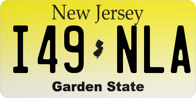 NJ license plate I49NLA