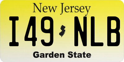 NJ license plate I49NLB