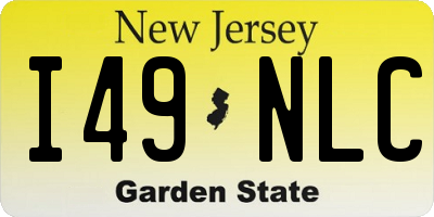 NJ license plate I49NLC