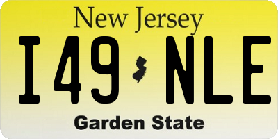 NJ license plate I49NLE
