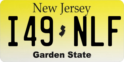 NJ license plate I49NLF