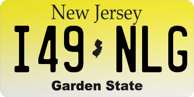 NJ license plate I49NLG