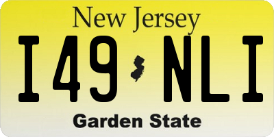 NJ license plate I49NLI