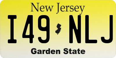 NJ license plate I49NLJ
