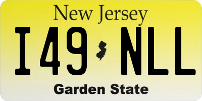 NJ license plate I49NLL