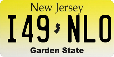 NJ license plate I49NLO