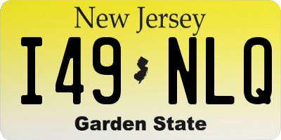 NJ license plate I49NLQ