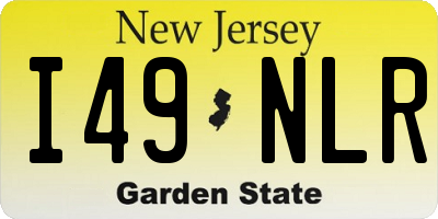 NJ license plate I49NLR