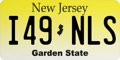 NJ license plate I49NLS