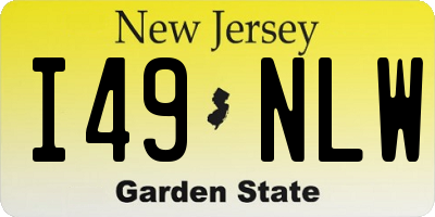 NJ license plate I49NLW