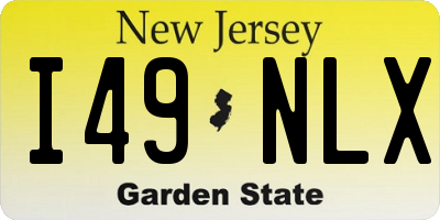 NJ license plate I49NLX
