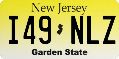 NJ license plate I49NLZ