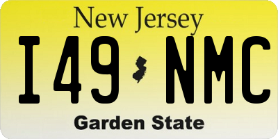 NJ license plate I49NMC