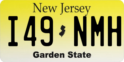NJ license plate I49NMH