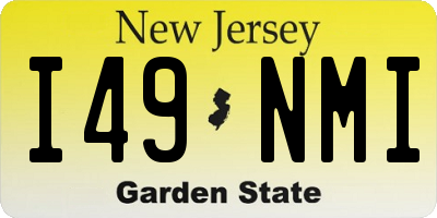 NJ license plate I49NMI