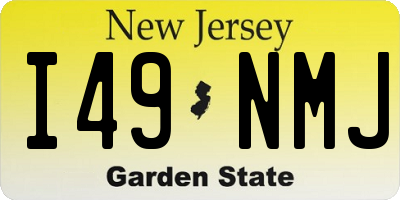 NJ license plate I49NMJ