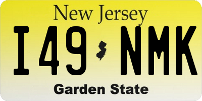 NJ license plate I49NMK