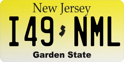 NJ license plate I49NML